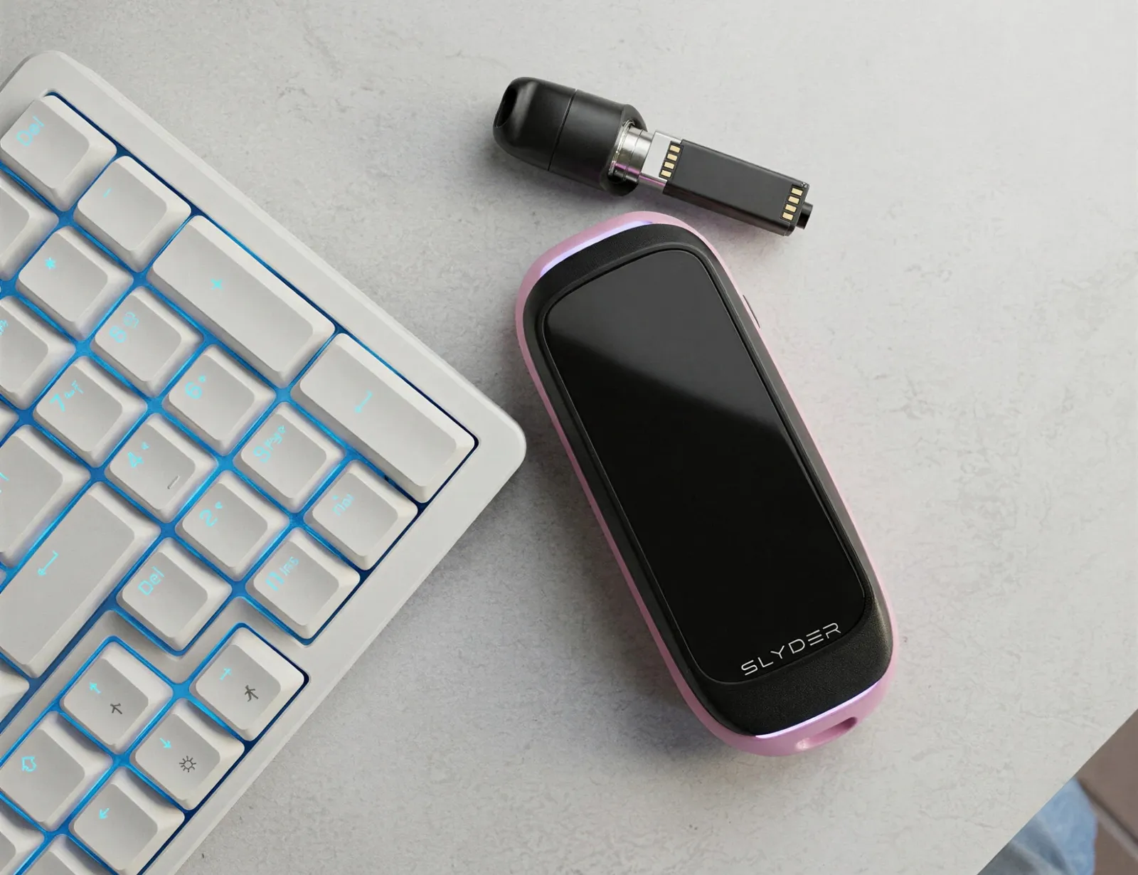 Pyra Dab Adapter beside Slyder Pro